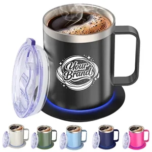 12 Oz. Custom Self-Heating Coffee Mug with Warming Base
