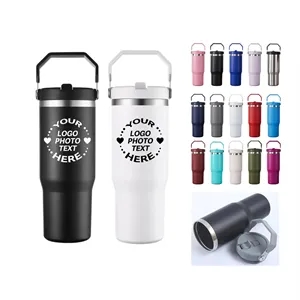 30oz IceFlow Flip Straw Tumbler with Handle
