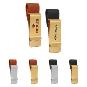 Slim Metal Notebook Pen Holder Clip Money
