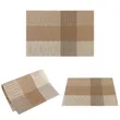 Rectangle Non Slip PVC Woven Table Placemats | https://www.bestnamebadges.com