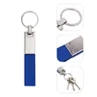 Soft PU Leather Keychain Key Fob W/ Metal Ring | https://www.bestnamebadges.com
