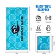 2-in-1 Beach Towel & Backpack Combo | https://www.bestnamebadges.com