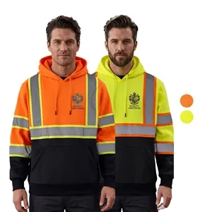 Hi Viz Class 3 Two Tone Color Block Reflective Safety Hoodie