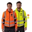 Premium Hi Vis Reflective Tape Safety Full Zip Jacket | https://www.bestnamebadges.com