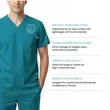 Wink® Unisex WorkFlex Chest Pocket V-Neck Top | https://www.bestnamebadges.com