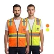 High Viz Reflective Piping-X Back Safety Mesh Zipper Vest | https://www.bestnamebadges.com