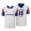 Custom Full Color Sublimated Short Sleeve Hooded Shirt | https://www.bestnamebadges.com