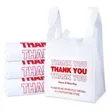 Custom Plastic T Shirt Bag with Handles | https://www.bestnamebadges.com