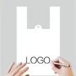 Custom Plastic T Shirt Bag with Handles | https://www.bestnamebadges.com