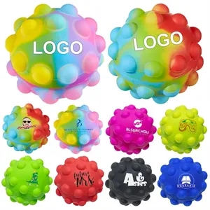 Eco-friendly Silicone Squeeze Toy,Printed Stress Relief Ball