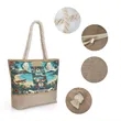 Beach Tote With Top Zipper Closure & Rope Handles | https://www.bestnamebadges.com
