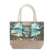 Beach Tote With Top Zipper Closure & Rope Handles | https://www.bestnamebadges.com