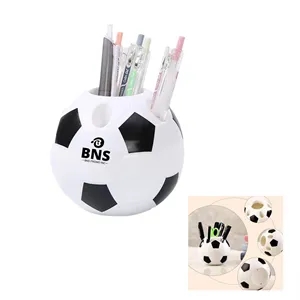Creative Football Soccer Shaped Round Pen Holder