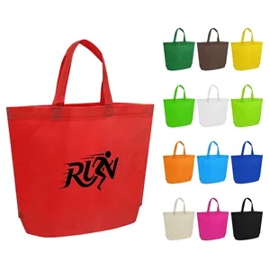 Large Reusable Non Woven Shopping Tote Bag 12.5"x 15"x 4"