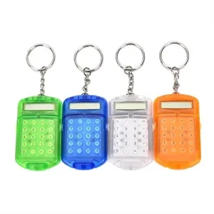 Portable Mini Electronic Calculator with Keychain