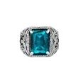 Mutil Size Vintage Square Red Zircon Ring | https://www.bestnamebadges.com
