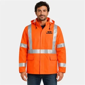 PORTWEST® FLEXARC Polyurethane FR Cotton Hooded Rain Jacket