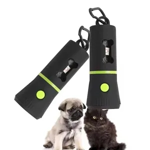 LED Dog Waste Bag Dispenser with Flashlight