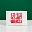 Personalized Canvas Zippered Pouch | https://www.bestnamebadges.com