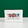 Personalized Canvas Zippered Pouch | https://www.bestnamebadges.com