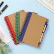 A5 Kraft Spiral Notebook with Pen Set | https://www.bestnamebadges.com