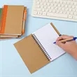 A5 Kraft Spiral Notebook with Pen Set | https://www.bestnamebadges.com