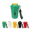 15Oz Travel Insulated Stainless Steel Coffee Mug W/ Strap | https://www.bestnamebadges.com