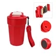 15Oz Travel Insulated Stainless Steel Coffee Mug W/ Strap | https://www.bestnamebadges.com