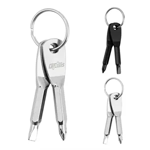 Portable Zinc Alloy Pocket Screwdriver Tool W/ Key Ring