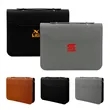 Leather Business Portfolio Binder W/ Zipper Closure & Handle | https://www.bestnamebadges.com