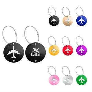 Aluminum Round Travel Suitcase Luggage Tag