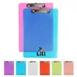 A4 Colorful Clear Acrylic Basic Clipboard W/ Hanging Hole | https://www.bestnamebadges.com
