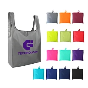 Large Reusable Foldable Shopping Bag W/ Pouch