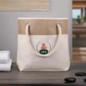 12 oz. Sunriver Cotton Canvas & Jute Rope Tote