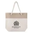 12 oz. Sunriver Cotton Canvas & Jute Rope Tote | https://www.bestnamebadges.com