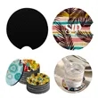 2 3/4" Round Soft Neoprene Car Coaster W/ Finger Notch | https://www.bestnamebadges.com