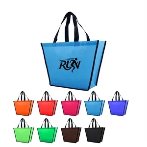 Gusseted Reausable Non Woven Shopping Tote Bag 11.8"x7"x15"