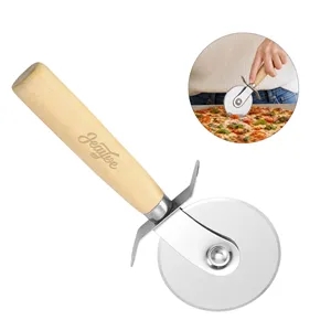 Stainless Steel Pizza Cutter Wheel W/ Wood Handle