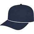 Cap America Summit Perforated Cap with Rope | https://www.bestnamebadges.com