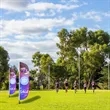 Custom Digital Printed Feather Flags - 8' x 2' | https://www.bestnamebadges.com