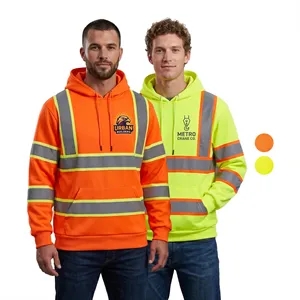 Hi Viz Class 3 Two Tone Reflective Tape Safety Hoodie