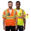 Hi Vis Reflective Tape Mesh Class 3 Safety Hook & Loop Vest | https://www.bestnamebadges.com