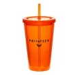 16oz Cup w/Straw | https://www.bestnamebadges.com