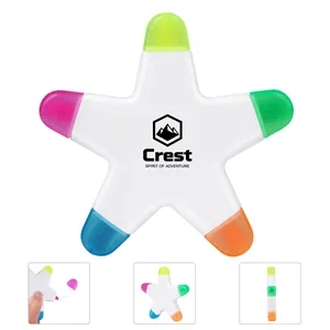 5 In 1 Star Shape Highlighters Marker Pens