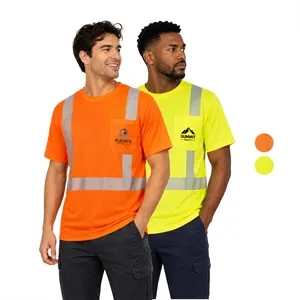 Segmented Hi Viz Class 2 Reflective Safety Pocket T-Shirt