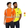 Segmented Hi Viz Class 2 Reflective Safety Pocket T-Shirt | https://www.bestnamebadges.com