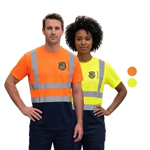High Vis Class 2 Color Block Reflective Tape Safety T-Shirt