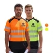 Hi Vis Class 3 Color Block Safety T-Shirt w/ Segmented Tape | https://www.bestnamebadges.com
