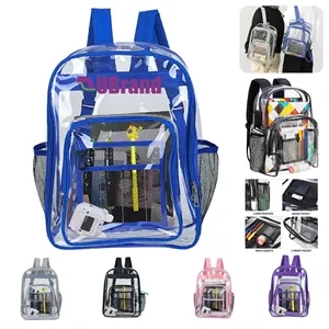 Heavy Duty Clear PVC Transparent Backpack for School&Travel