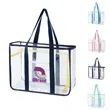 Transparent PVC Beach Tote Bag | https://www.bestnamebadges.com